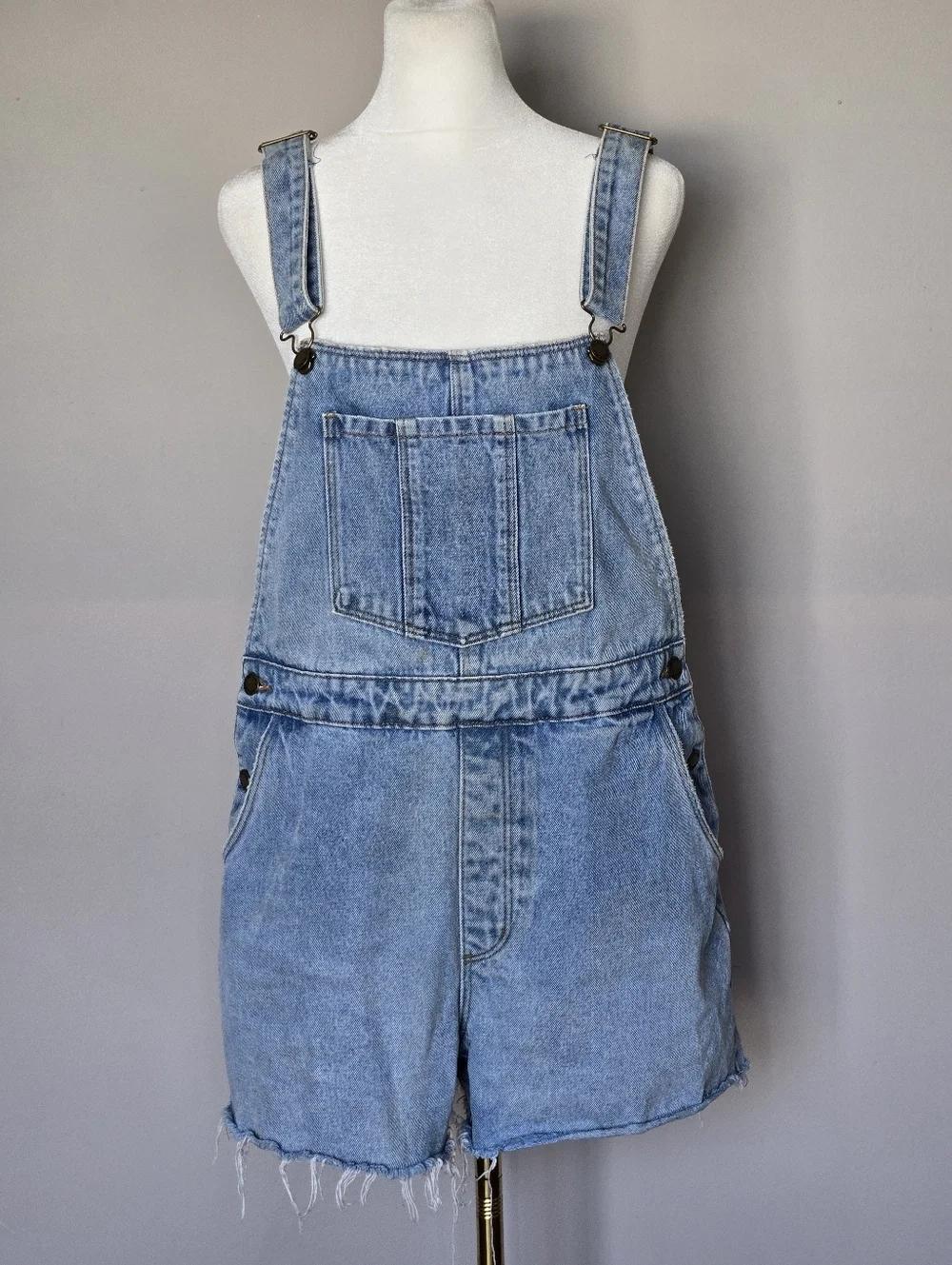 Rolla's Original Short Overalls Light Blue Denim Bib Shortalls Size 14 AU/10 US